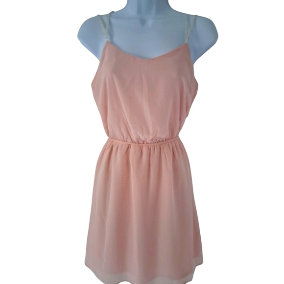 Charlotte Russe Dresses & Skirts - Charlotte Russe/ Skater Dress/ Elegant Peachy Pink/ Sleeveless/ Midi/ Size US S